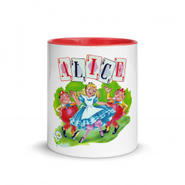 Vintage Alice In Wonderland - Ceramic Mug with Color Inside