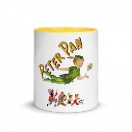 Vintage Peter Pan - Ceramic Mug with Color Inside